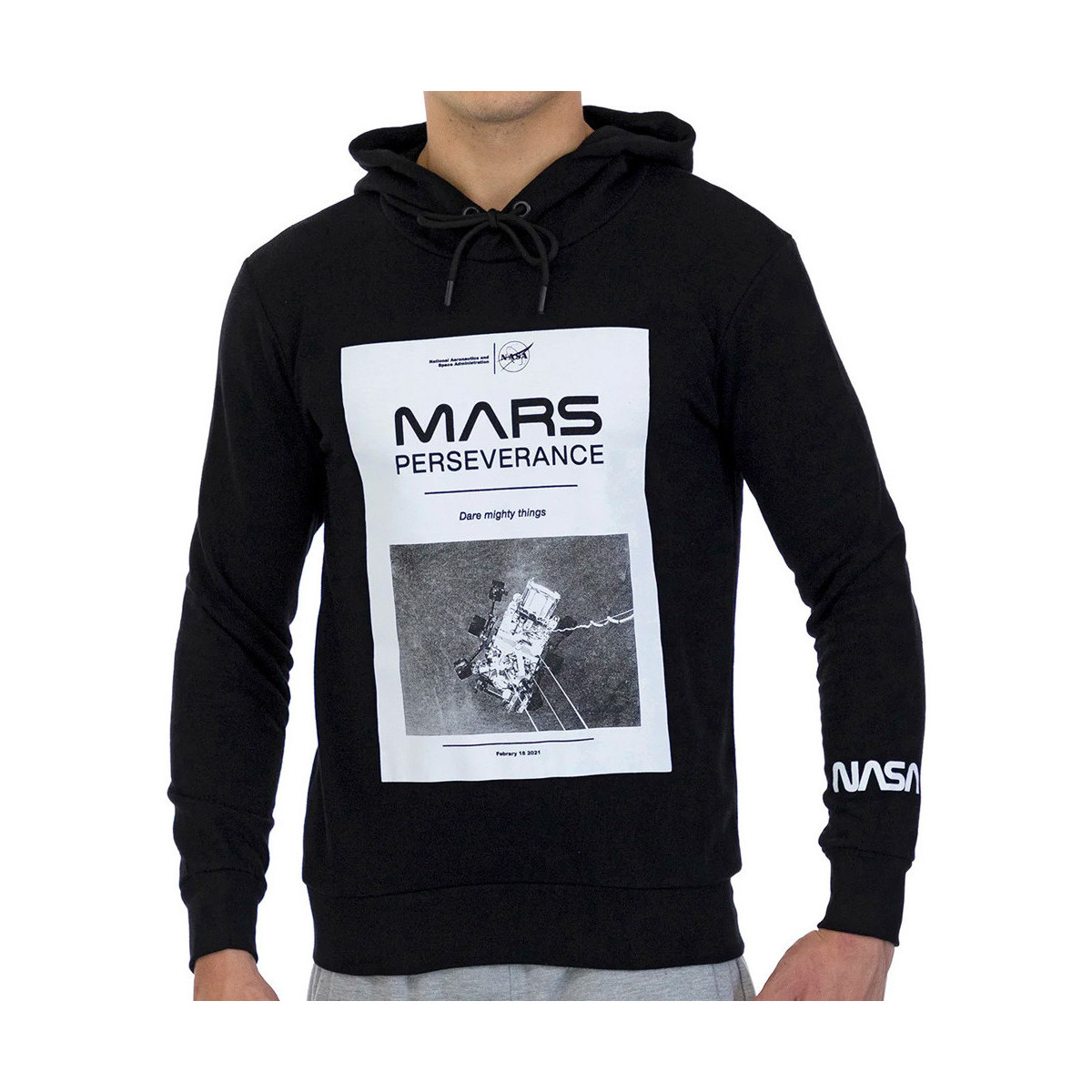 Kleidung Herren Sweatshirts Nasa -MARS02H Schwarz