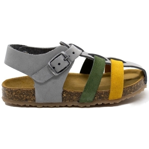 Schuhe Kinder Sandalen / Sandaletten Plakton Baby Polka B - Ocre Bosco Jeans Multicolor