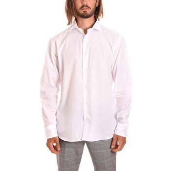 Kleidung Herren Langärmelige Hemden Borgoni Milano LECCE Weiss