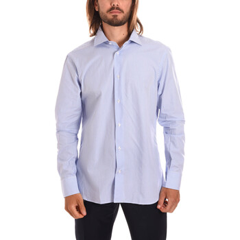 Kleidung Herren Langärmelige Hemden Borgoni Milano GALLIPOLI Blau