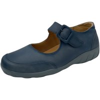 Schuhe Damen Slipper Tex Slipper Komfort Spangenballerina Tex P-9818L blau