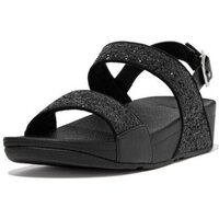 Schuhe Damen Sandalen / Sandaletten FitFlop LULU GLITTER BACK-STRAP SANDALS BLACK GLITTER Gold