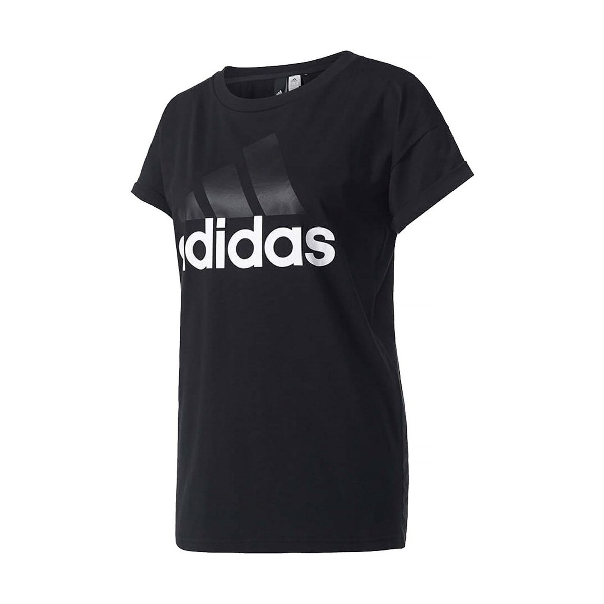 Kleidung Damen T-Shirts adidas Originals Ess Linear Tee Schwarz