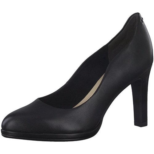 Schuhe Damen Pumps Tamaris Black Leather 1-1-22411-29/003 Schwarz