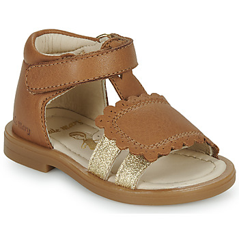 Schuhe Mädchen Sandalen / Sandaletten Little Mary CIDONIE Braun / Goldfarben