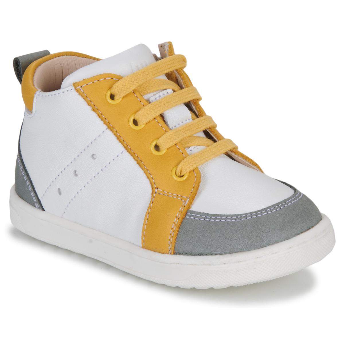 Schuhe Kinder Sneaker High Little Mary CAMILLE Weiss / Safran