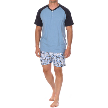 Kleidung Herren Pyjamas/ Nachthemden J&j Brothers JJBCH5700 Blau