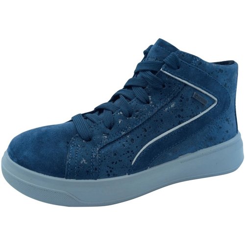 Schuhe Mädchen Sneaker Superfit High Halbschuh Leder \ COSMO 1-006468-8000 Blau
