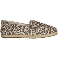 Schuhe Damen Leinen-Pantoletten mit gefloch Paez Original Raw W - Animal Print Leopard Multicolor