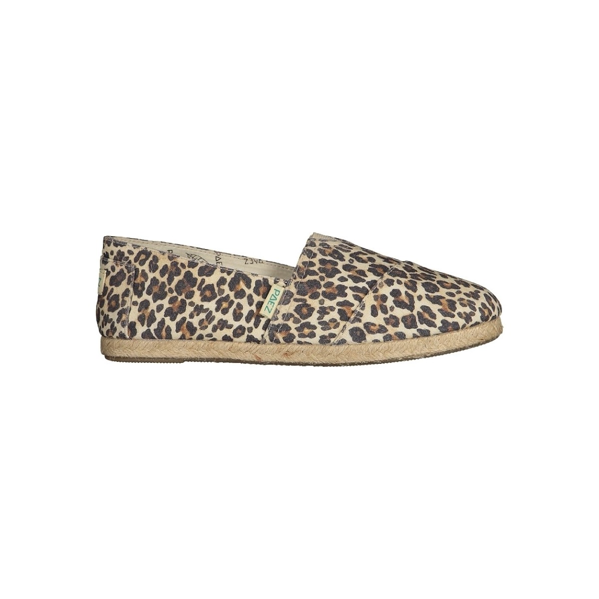 Schuhe Damen Leinen-Pantoletten mit gefloch Paez Original Raw W - Animal Print Leopard Multicolor