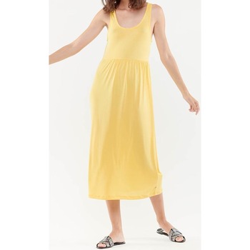 Kleidung Damen Kleider Le Temps des Cerises Langes kleid plissiert LALY Gelb