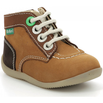 Schuhe Jungen Boots Kickers Bonzip-2 Braun