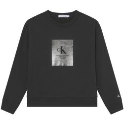 Kleidung Mädchen Sweatshirts Calvin Klein Jeans  Schwarz