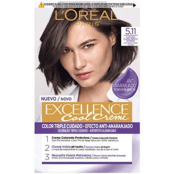 Beauty Damen Haarfärbung L'oréal Excellence Cool Creme Haarfarbe Nr. 5.11 – Intensives Asch-hell 