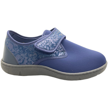 Schuhe Damen Hausschuhe Shoes4Me LIP5278blu Blau