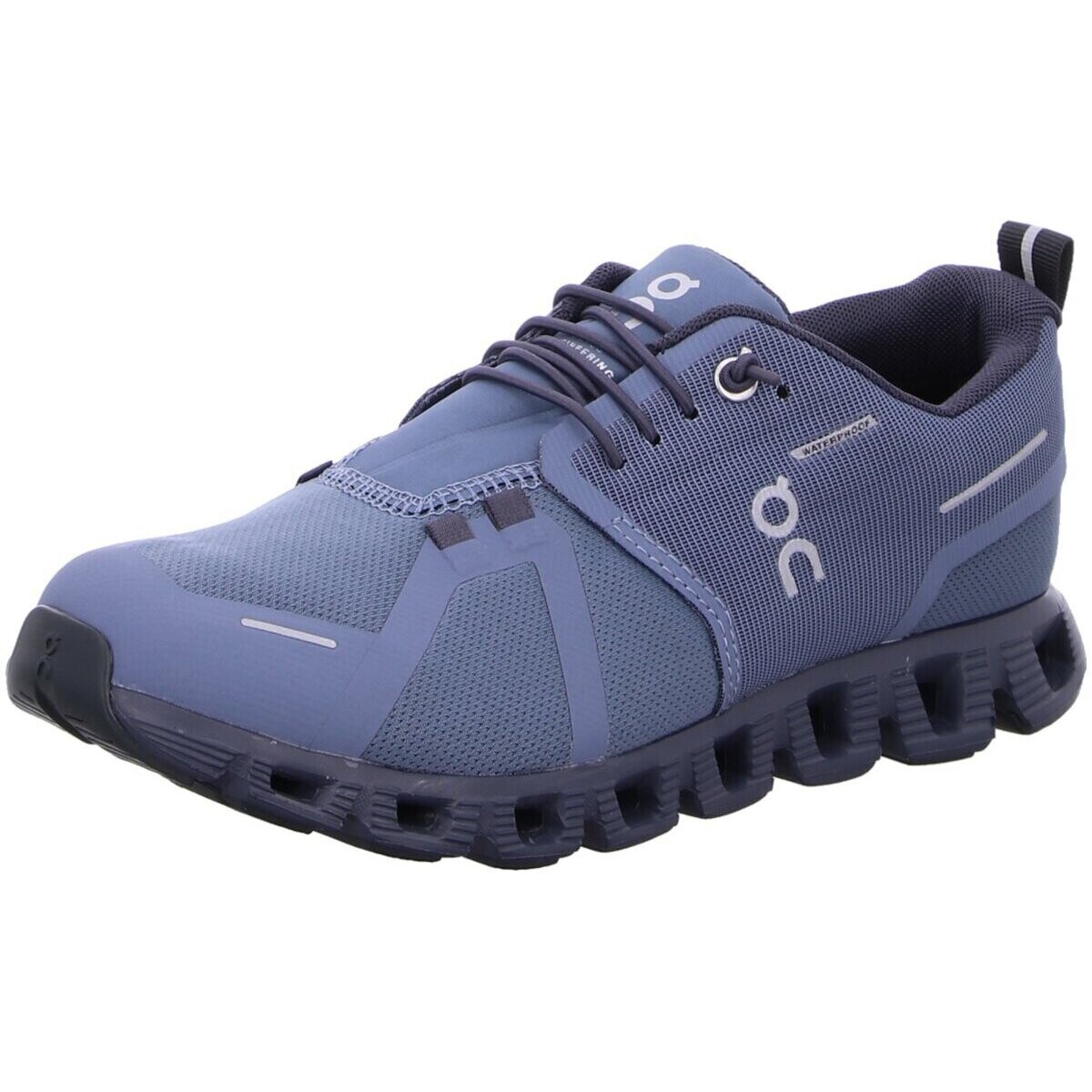 Schuhe Damen Laufschuhe On Sportschuhe Cloud Waterproof W metal/navy 59.98528 Blau