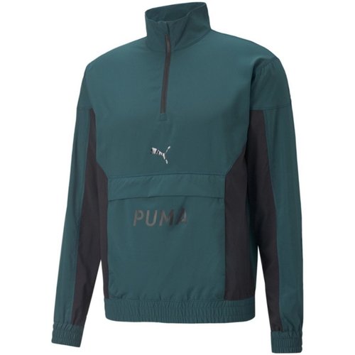 Kleidung Herren Jacken Puma Sport  FIT WOVEN 1/2 ZIP VARSITY GREEN 522129 024-024 Grün