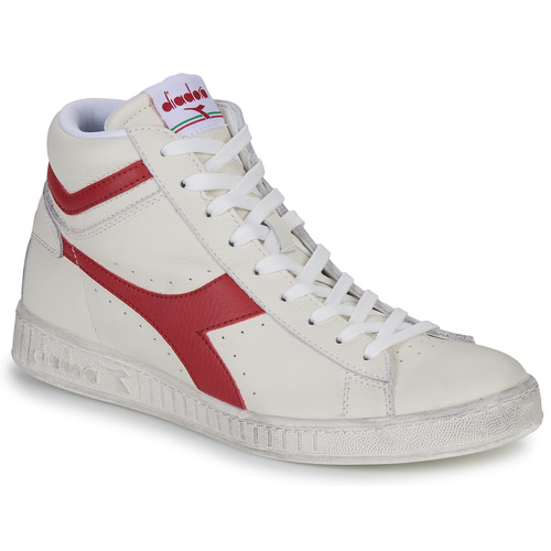 Schuhe Sneaker High Diadora GAME L HIGH WAXED Weiss / Rot