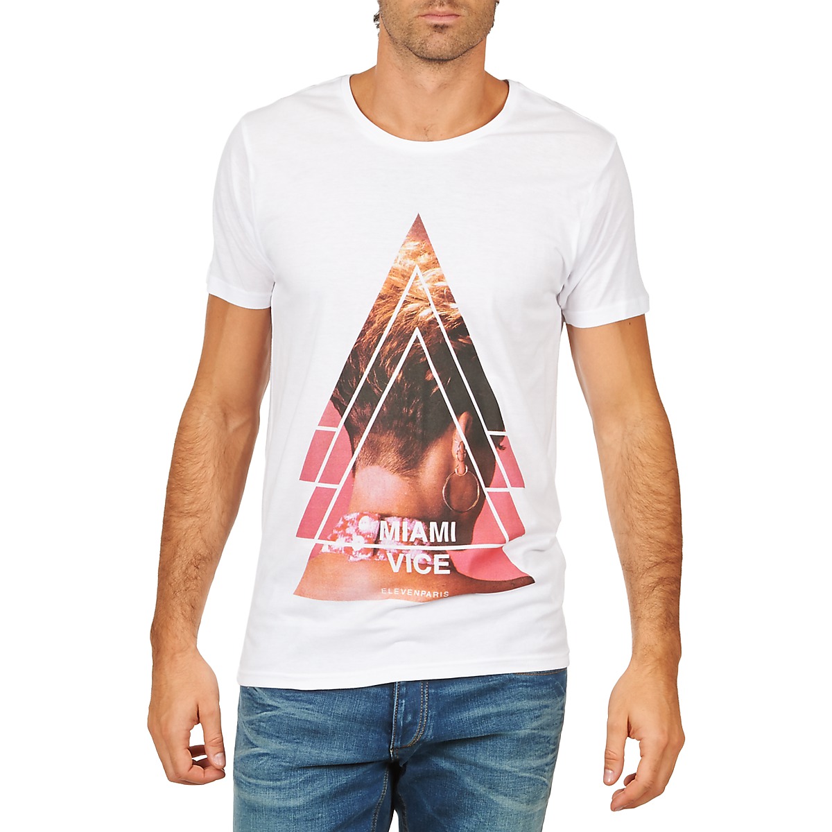 Kleidung Herren T-Shirts Eleven Paris MIAMI M MEN Weiss