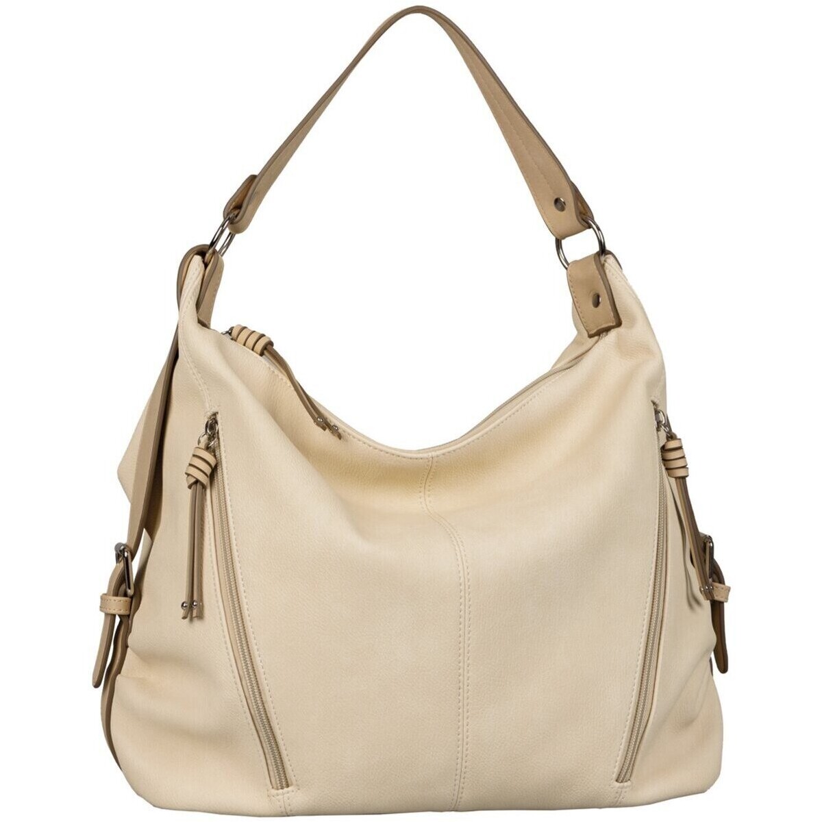 Taschen Damen Handtasche Tom Tailor Mode Accessoires CAIA Hobo bag, off white 28018 13 Weiss