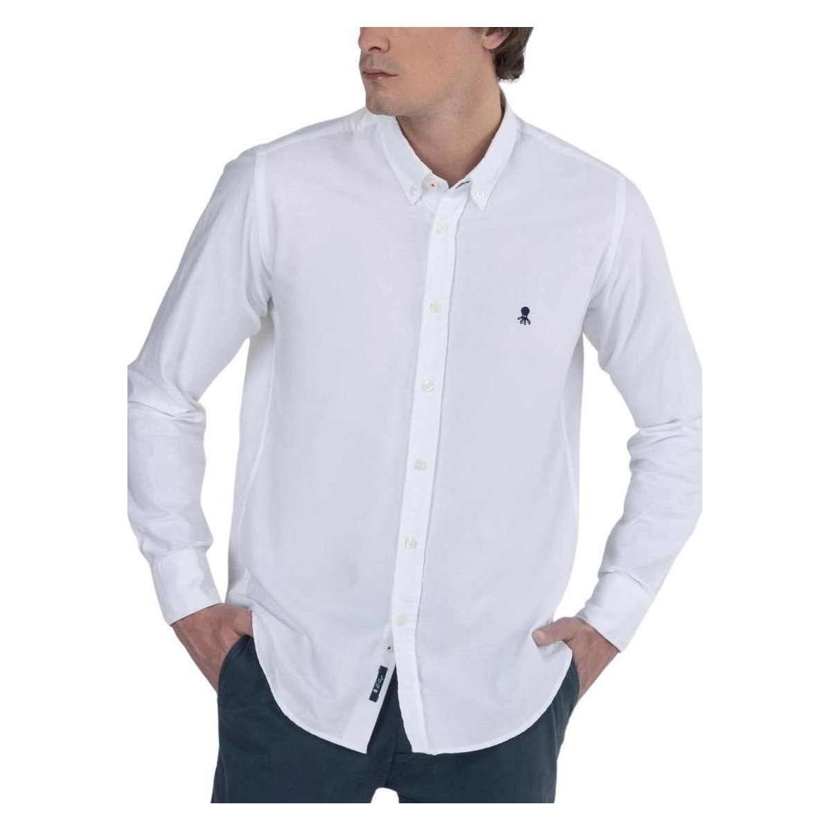 Kleidung Herren Langärmelige Hemden Elpulpo  Weiss