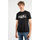 Kleidung Herren T-Shirts Les Hommes LLT202-717P | Round Neck T-Shirt Schwarz