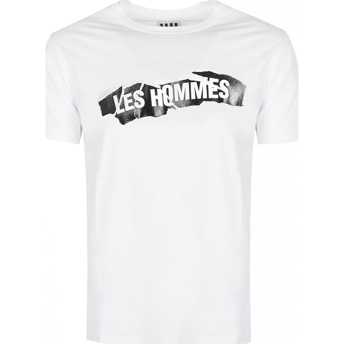 Kleidung Herren T-Shirts Les Hommes LKT200-703P | Round Neck T-Shirt Weiss