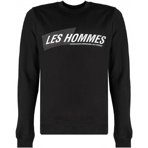 Kleidung Herren Sweatshirts Les Hommes LLH401-758P | Round Neck Sweater Schwarz