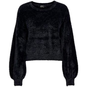 Kleidung Damen Pullover Only 15235973 PIUMO-BLACK Schwarz