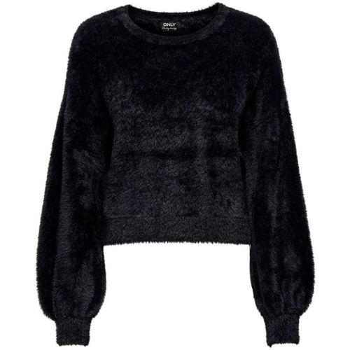 Kleidung Damen Pullover Only 15235973 PIUMO-BLACK Schwarz