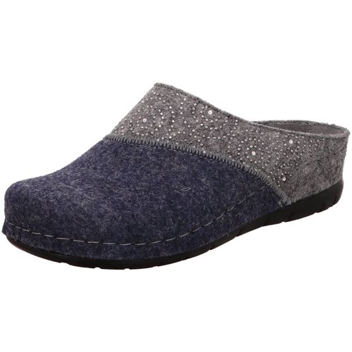 Schuhe Damen Hausschuhe Rohde 6031-55 Blau