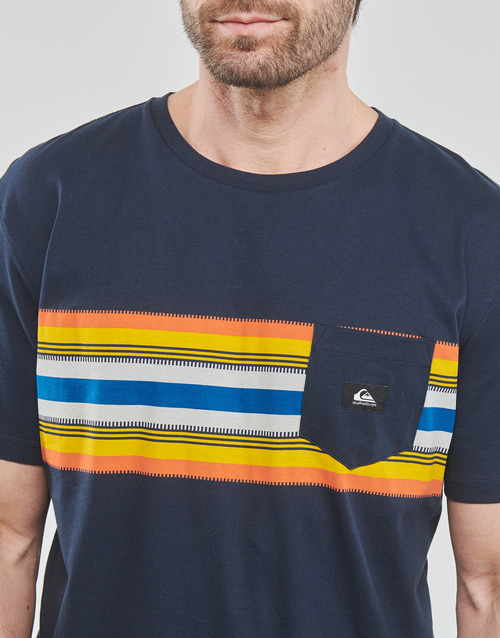 Quiksilver SURFADELICA STRIPE SS Marine / Gelb