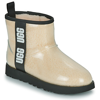 Schuhe Damen Boots UGG CLASSIC CLEAR MINI Beige / Schwarz