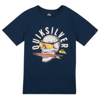 Kleidung Jungen T-Shirts Quiksilver QS ROCKIN SKULL SS YTH Marine / Weiss / Orange
