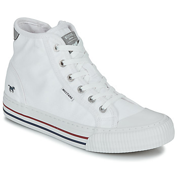 Schuhe Damen Sneaker High Mustang 1420504 Weiss