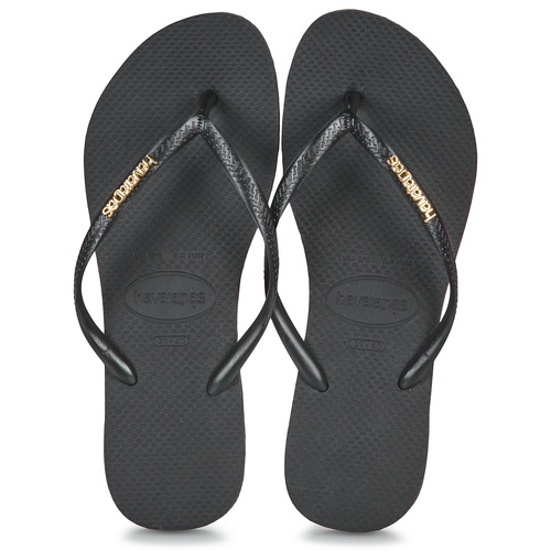 Havaianas SLIM LOGO METALLIC Schwarz