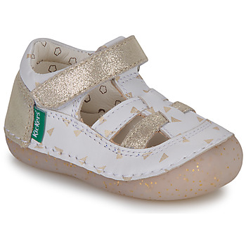 Schuhe Mädchen Sandalen / Sandaletten Kickers SUSHY Weiss / Gold