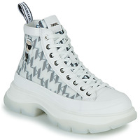 Schuhe Damen Sneaker High Karl Lagerfeld LUNA Monogram Mesh Boot Weiss