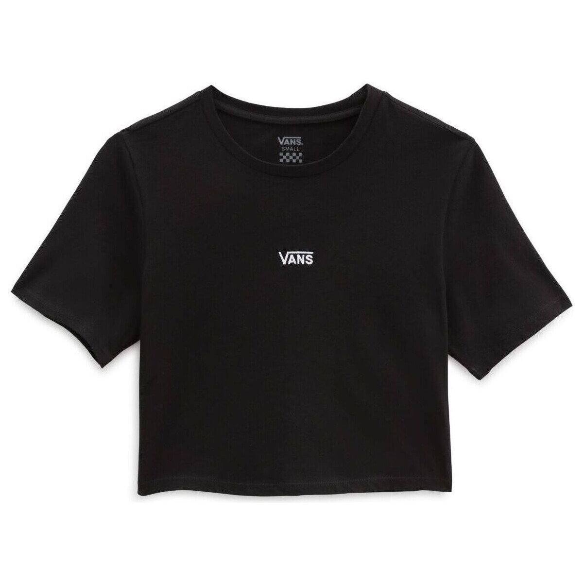 Kleidung Damen T-Shirts & Poloshirts Vans VN0A54QUBLK1 WM FLYING V CROP-BLACK Schwarz