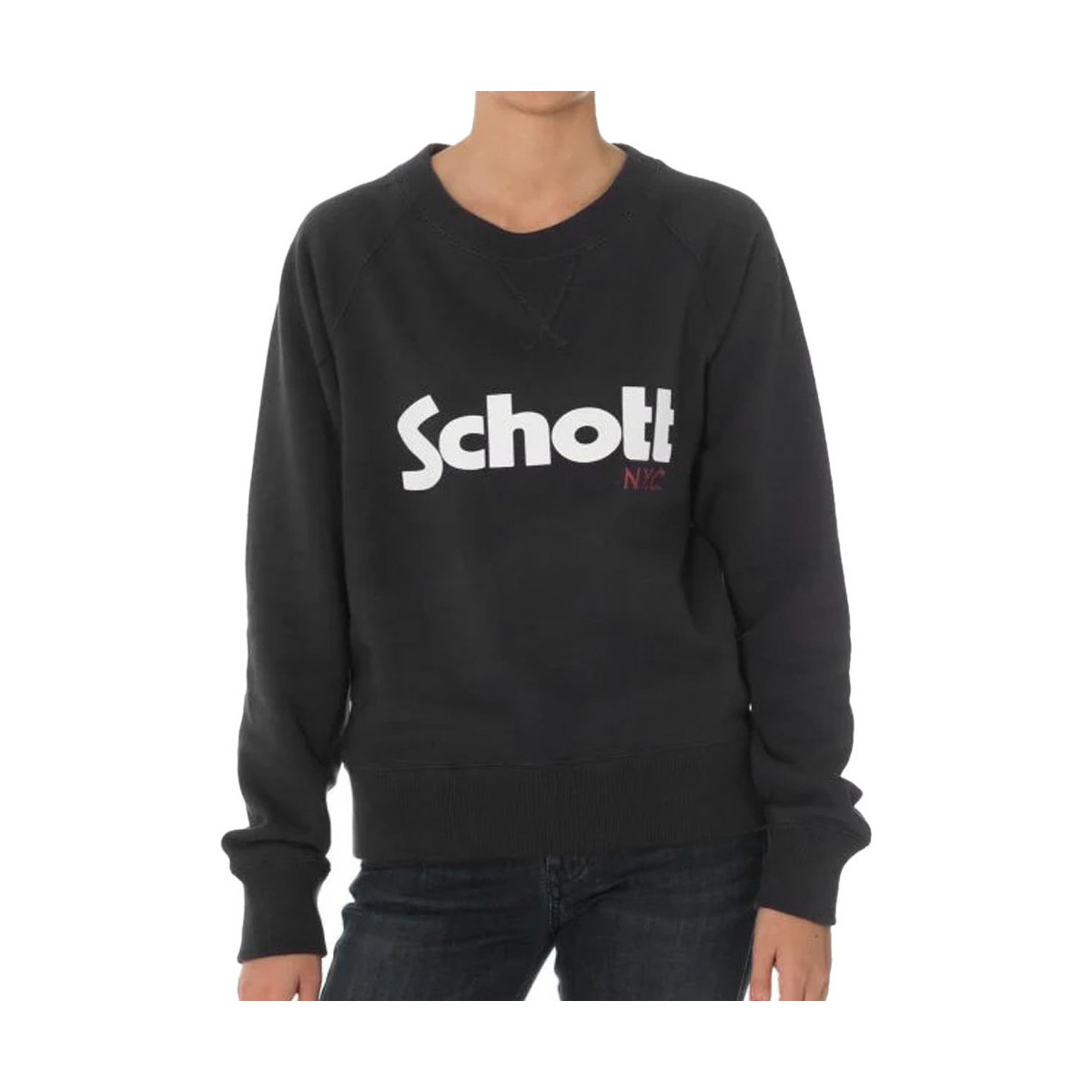Kleidung Damen Sweatshirts Schott SWGINGER1W Schwarz