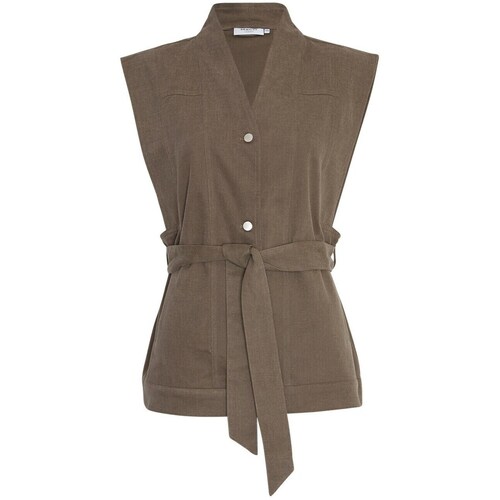 Kleidung Damen Strickjacken Moss Copenhagen Gilet femme  Therese Braun