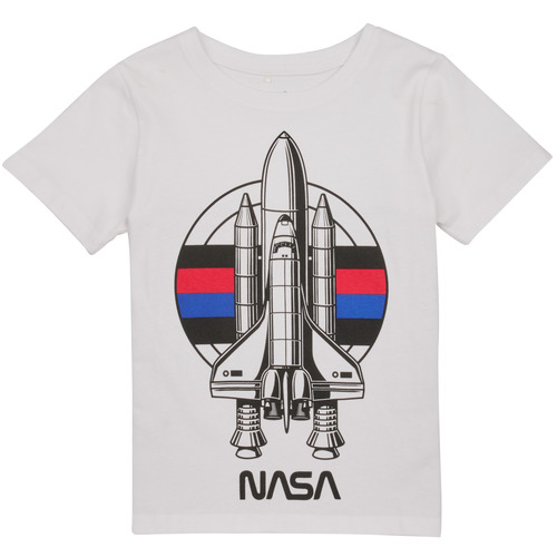 Kleidung Jungen T-Shirts Name it NKMNOBERT NASA SS TOP Weiss