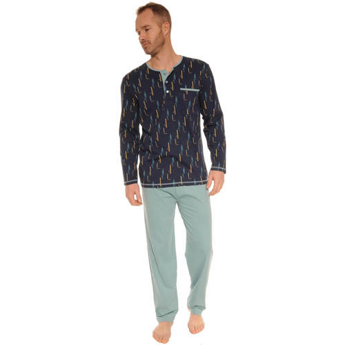Kleidung Herren Pyjamas/ Nachthemden Christian Cane BONIFACE Blau