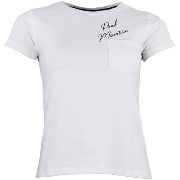 Kleidung Damen T-Shirts Peak Mountain T-shirt manches courtes femme AJOJO Weiss