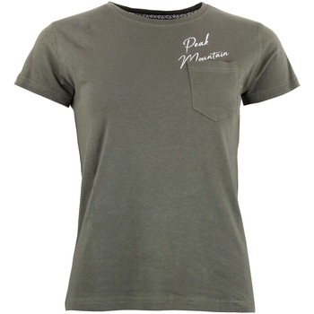 Kleidung Damen T-Shirts Peak Mountain T-shirt manches courtes femme AJOJO Grün