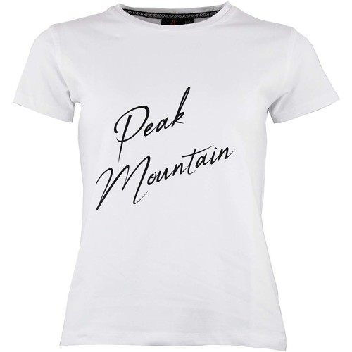 Kleidung Damen T-Shirts Peak Mountain T-shirt manches courtes femme ATRESOR Weiss