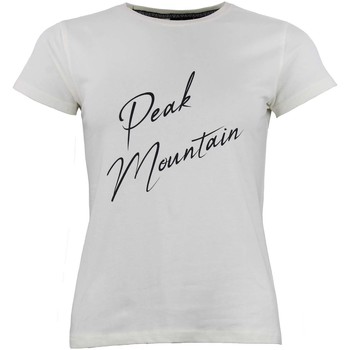 Kleidung Damen T-Shirts Peak Mountain T-shirt manches courtes femme ATRESOR Beige