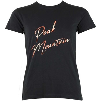 Kleidung Damen T-Shirts Peak Mountain T-shirt manches courtes femme ATRESOR Schwarz