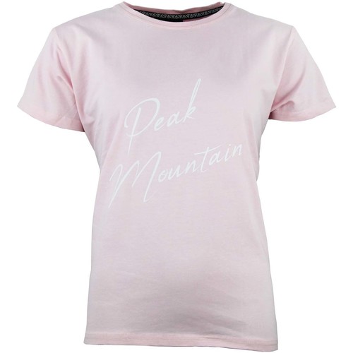 Kleidung Damen T-Shirts Peak Mountain T-shirt manches courtes femme ATRESOR Rosa
