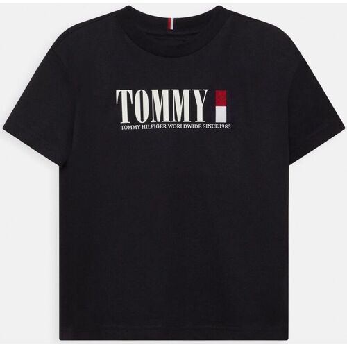 Kleidung Kinder T-Shirts & Poloshirts Tommy Hilfiger KB0KB07788 GRAPHIC TEE-DW5 DESERT SKY Blau